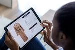 young woman on tablet