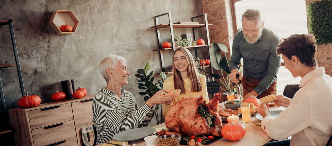 family gather sponsored by Delta Community Credit Union holiday loan