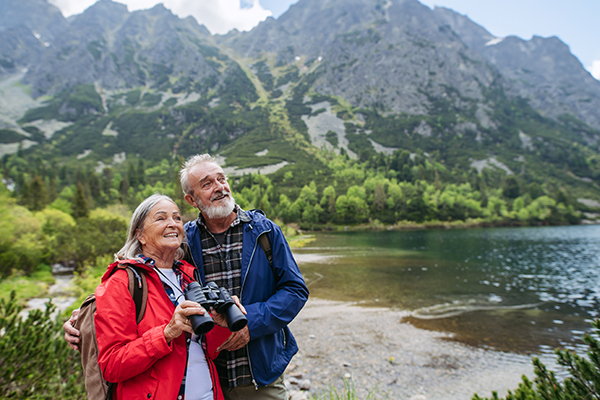 older couple hiking