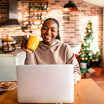 young woman at laptop computer