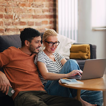 couple working on computer